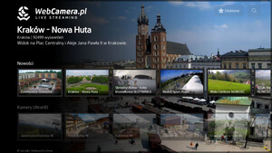 Aplikacja WebCamera na telewizory Samsung - ekran główny